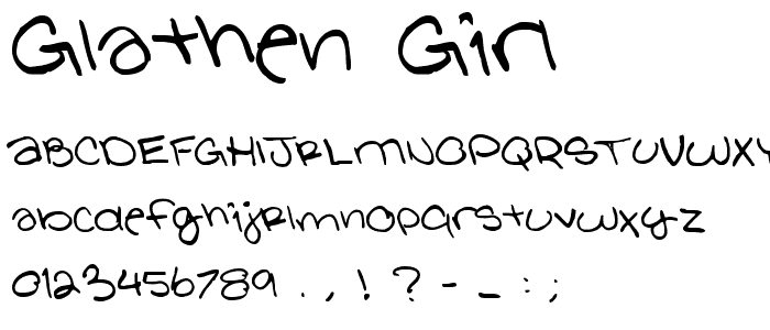 Glathen Girl font